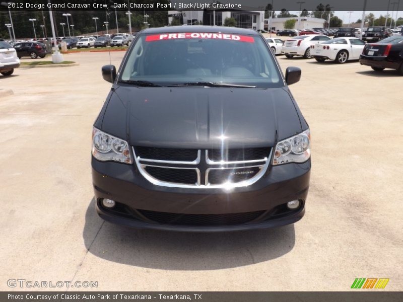 Dark Charcoal Pearl / Black/Light Graystone 2012 Dodge Grand Caravan Crew