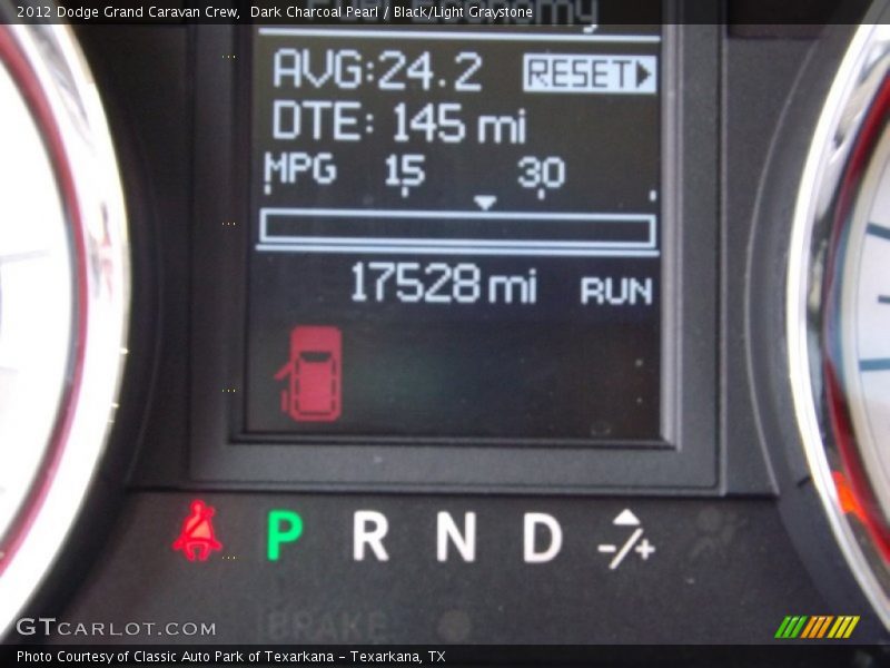 Dark Charcoal Pearl / Black/Light Graystone 2012 Dodge Grand Caravan Crew