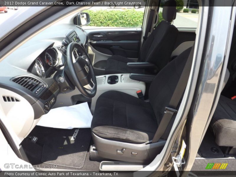 Dark Charcoal Pearl / Black/Light Graystone 2012 Dodge Grand Caravan Crew