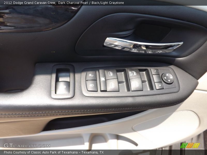 Dark Charcoal Pearl / Black/Light Graystone 2012 Dodge Grand Caravan Crew