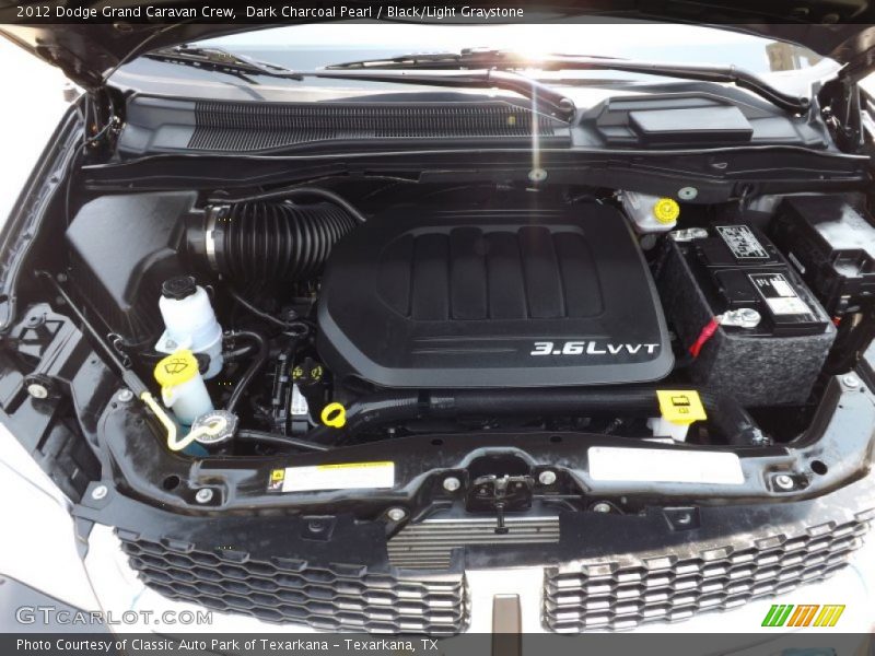 Dark Charcoal Pearl / Black/Light Graystone 2012 Dodge Grand Caravan Crew