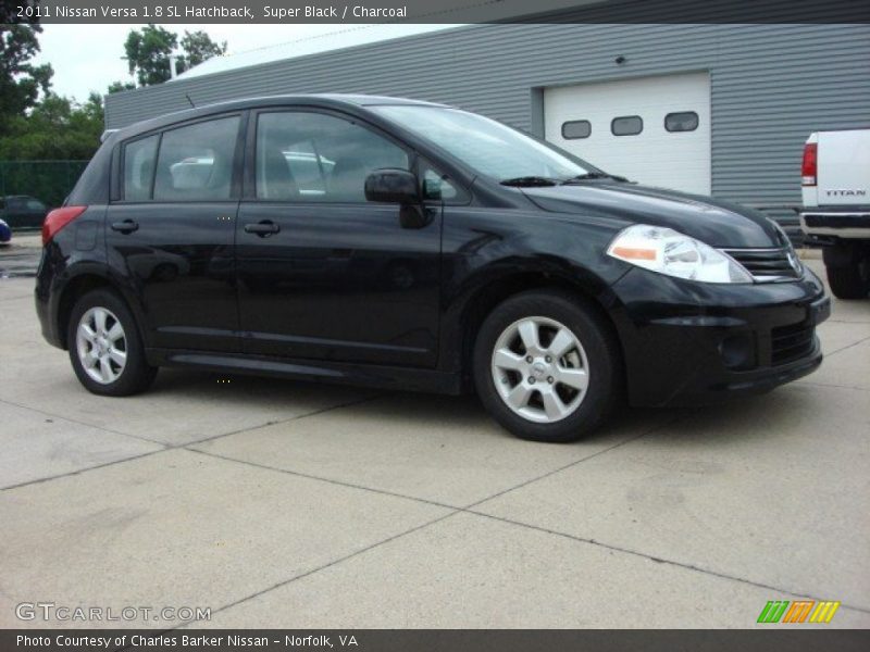 Super Black / Charcoal 2011 Nissan Versa 1.8 SL Hatchback