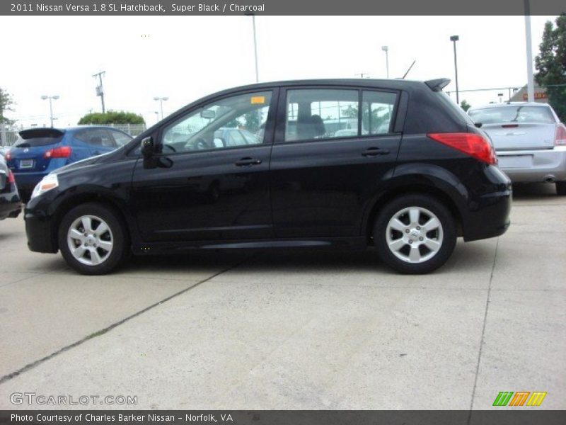Super Black / Charcoal 2011 Nissan Versa 1.8 SL Hatchback