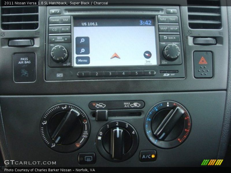 Super Black / Charcoal 2011 Nissan Versa 1.8 SL Hatchback