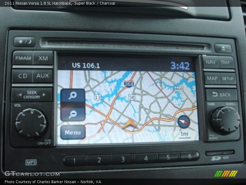 Super Black / Charcoal 2011 Nissan Versa 1.8 SL Hatchback