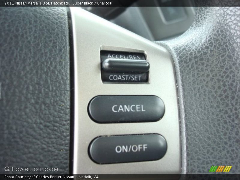 Super Black / Charcoal 2011 Nissan Versa 1.8 SL Hatchback