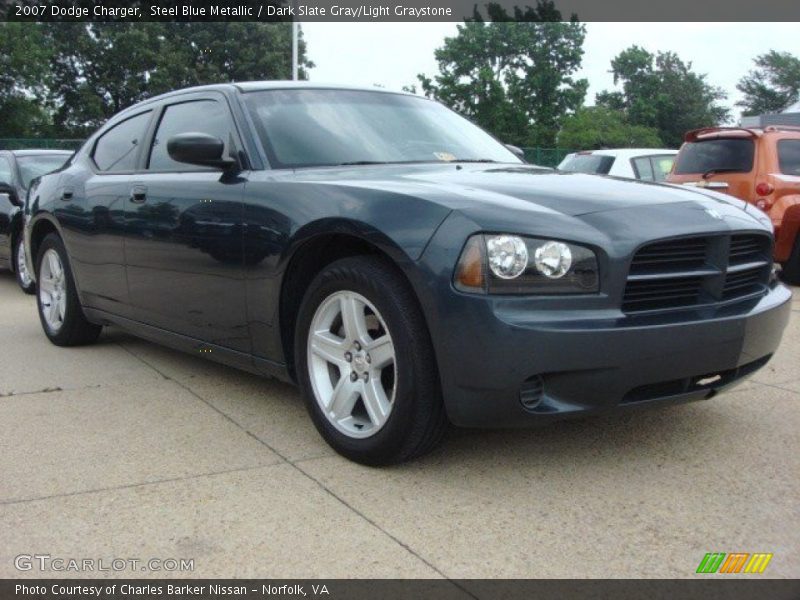 Steel Blue Metallic / Dark Slate Gray/Light Graystone 2007 Dodge Charger