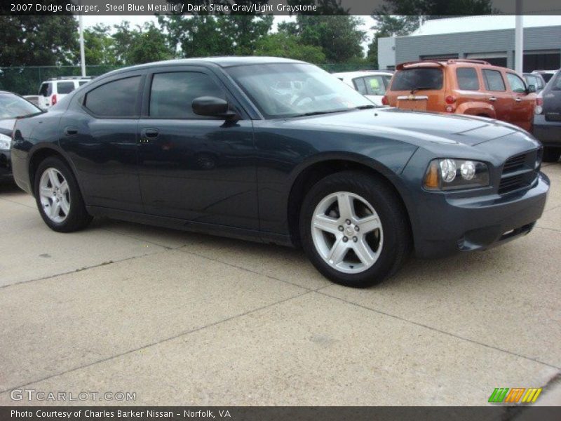 Steel Blue Metallic / Dark Slate Gray/Light Graystone 2007 Dodge Charger