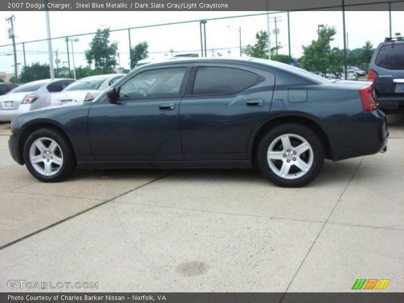 Steel Blue Metallic / Dark Slate Gray/Light Graystone 2007 Dodge Charger