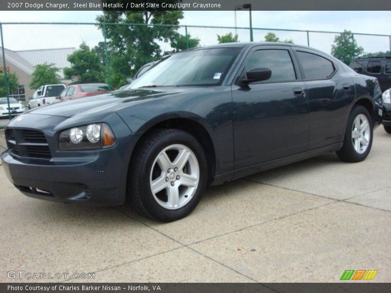 Steel Blue Metallic / Dark Slate Gray/Light Graystone 2007 Dodge Charger