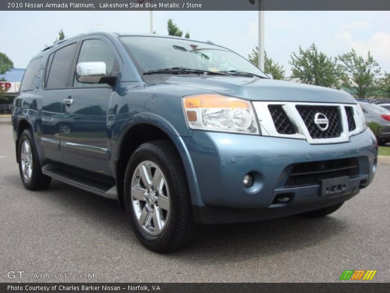 Lakeshore Slate Blue Metallic / Stone 2010 Nissan Armada Platinum