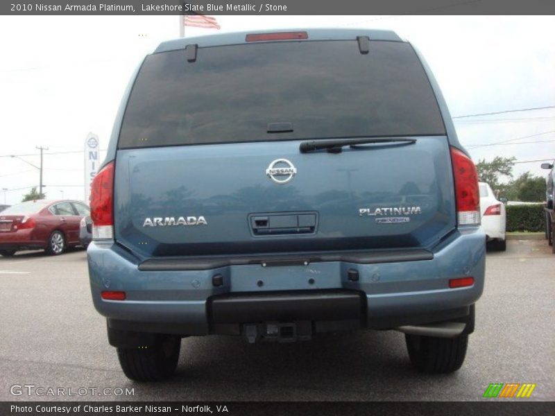 Lakeshore Slate Blue Metallic / Stone 2010 Nissan Armada Platinum