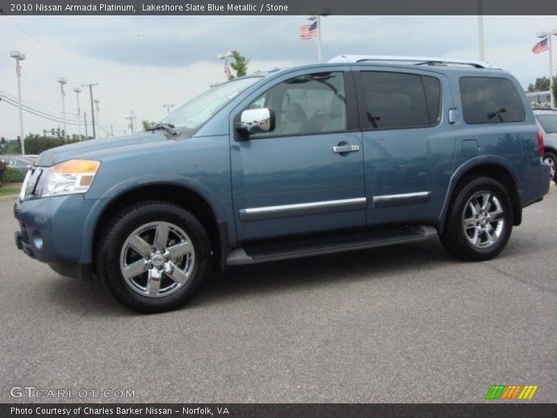 Lakeshore Slate Blue Metallic / Stone 2010 Nissan Armada Platinum