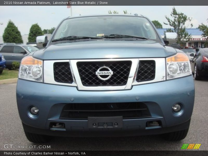 Lakeshore Slate Blue Metallic / Stone 2010 Nissan Armada Platinum