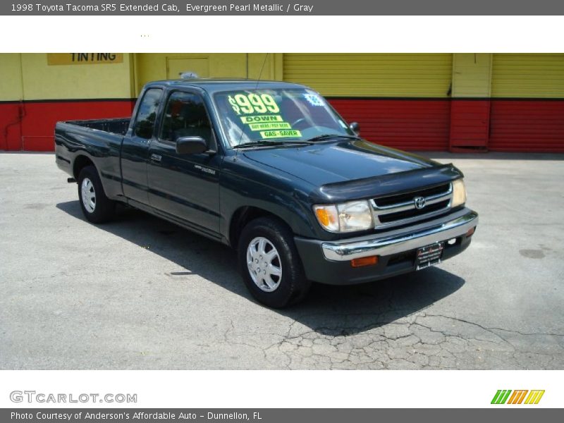 Evergreen Pearl Metallic / Gray 1998 Toyota Tacoma SR5 Extended Cab