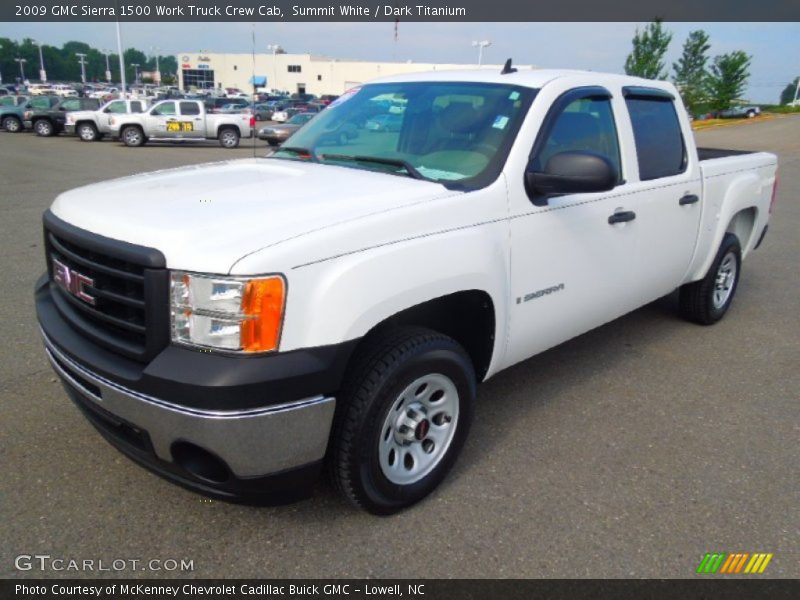 Summit White / Dark Titanium 2009 GMC Sierra 1500 Work Truck Crew Cab