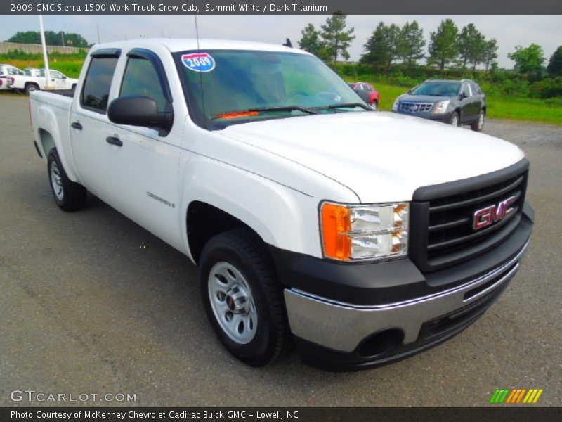 Summit White / Dark Titanium 2009 GMC Sierra 1500 Work Truck Crew Cab