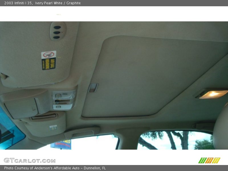 Ivory Pearl White / Graphite 2003 Infiniti I 35