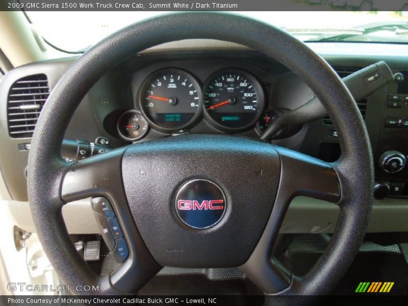 Summit White / Dark Titanium 2009 GMC Sierra 1500 Work Truck Crew Cab