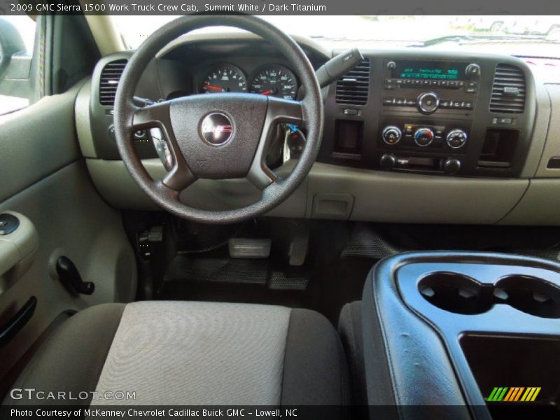 Summit White / Dark Titanium 2009 GMC Sierra 1500 Work Truck Crew Cab