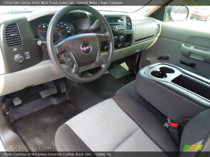 Summit White / Dark Titanium 2009 GMC Sierra 1500 Work Truck Crew Cab
