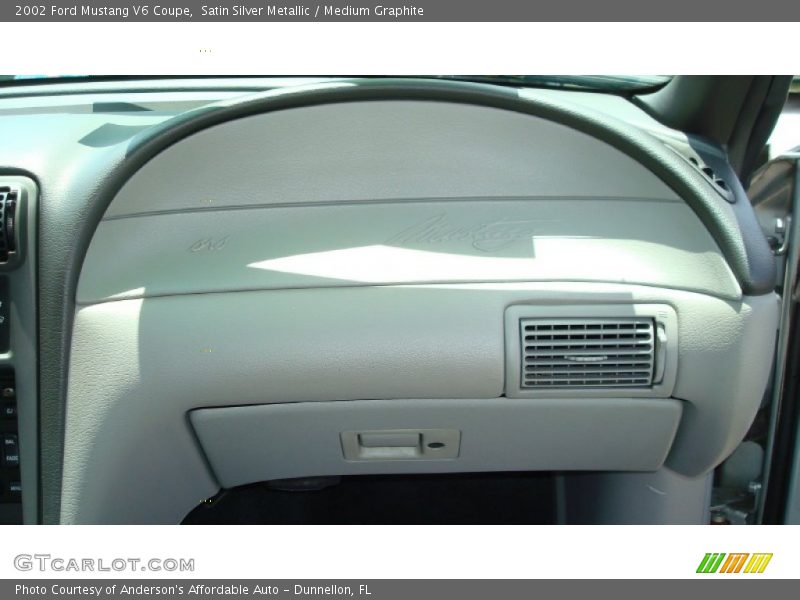 Satin Silver Metallic / Medium Graphite 2002 Ford Mustang V6 Coupe