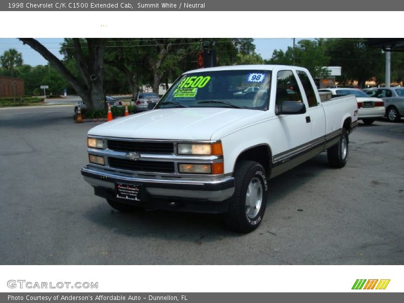 Summit White / Neutral 1998 Chevrolet C/K C1500 Extended Cab