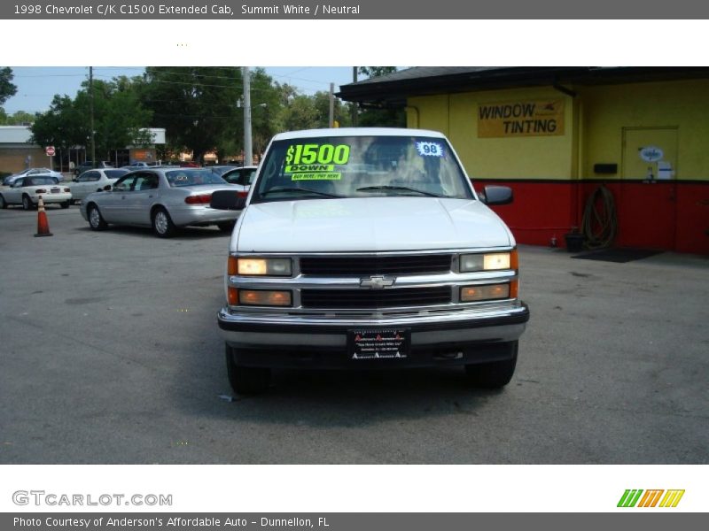 Summit White / Neutral 1998 Chevrolet C/K C1500 Extended Cab