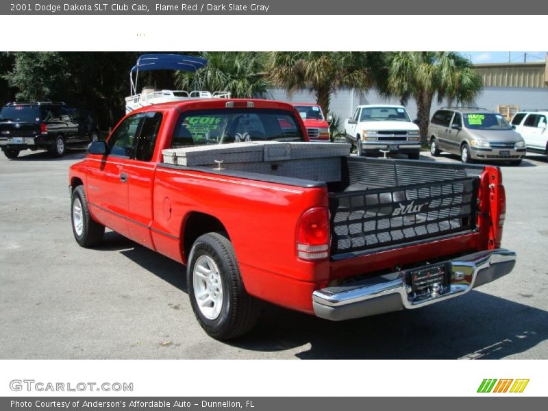 Flame Red / Dark Slate Gray 2001 Dodge Dakota SLT Club Cab
