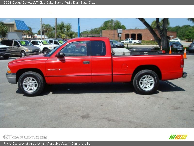 Flame Red / Dark Slate Gray 2001 Dodge Dakota SLT Club Cab