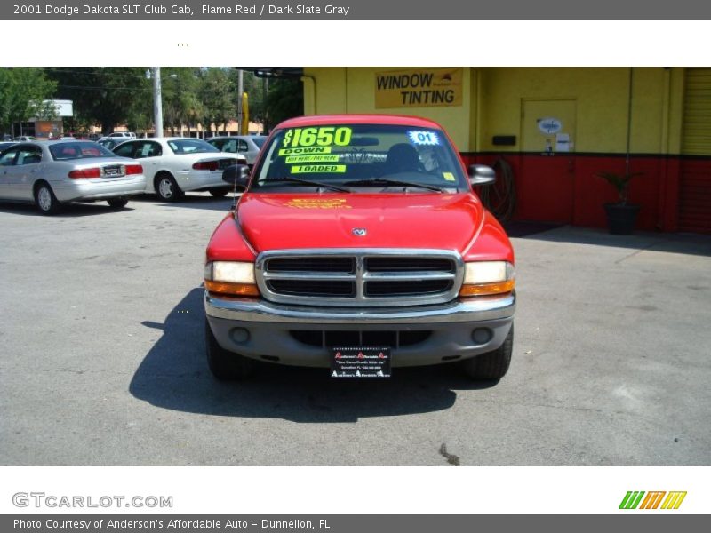 Flame Red / Dark Slate Gray 2001 Dodge Dakota SLT Club Cab