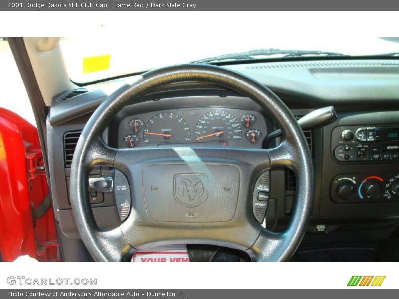 Flame Red / Dark Slate Gray 2001 Dodge Dakota SLT Club Cab