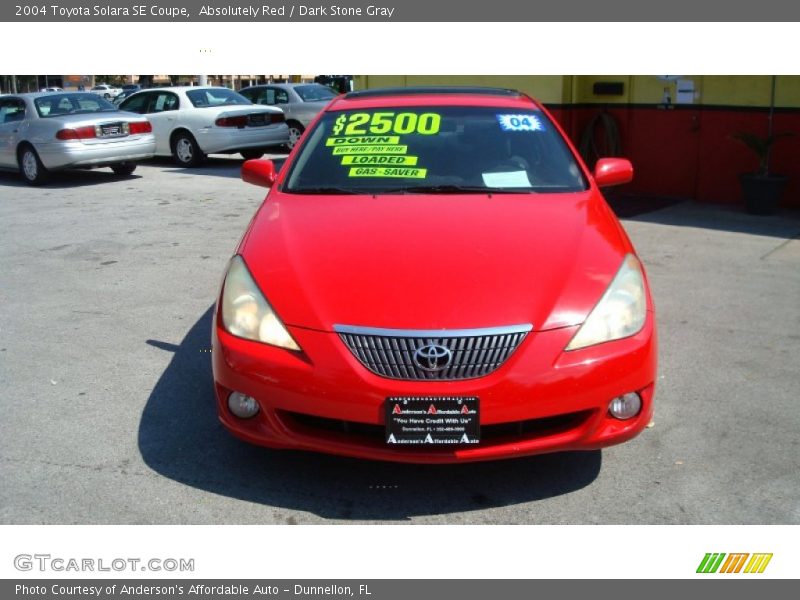 Absolutely Red / Dark Stone Gray 2004 Toyota Solara SE Coupe