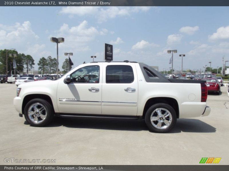 White Diamond Tricoat / Ebony 2010 Chevrolet Avalanche LTZ