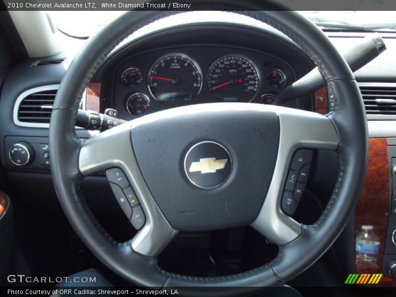 White Diamond Tricoat / Ebony 2010 Chevrolet Avalanche LTZ