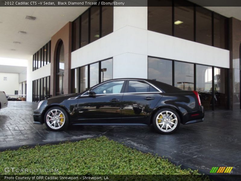 Black Diamond Tricoat / Ebony/Ebony 2012 Cadillac CTS -V Sedan