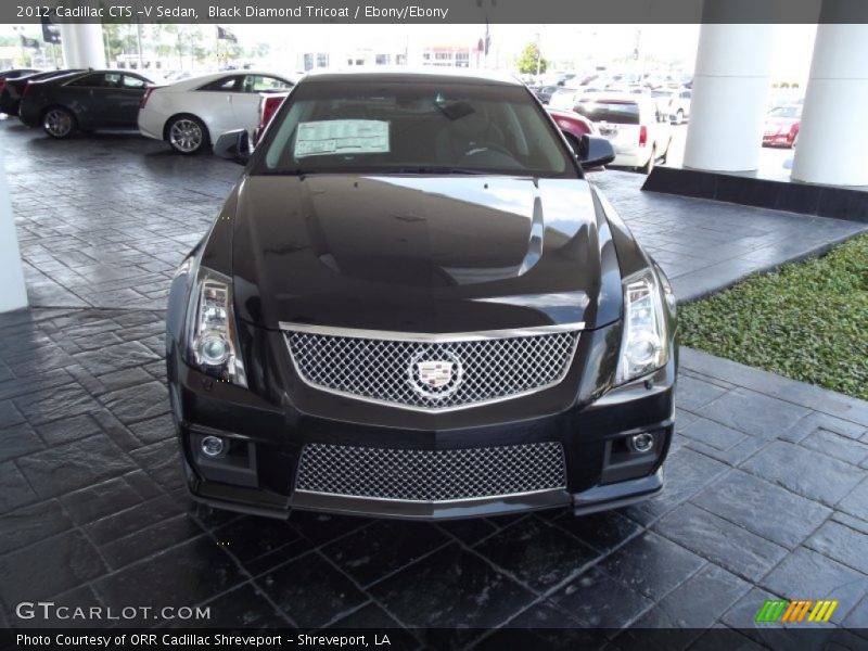 Black Diamond Tricoat / Ebony/Ebony 2012 Cadillac CTS -V Sedan