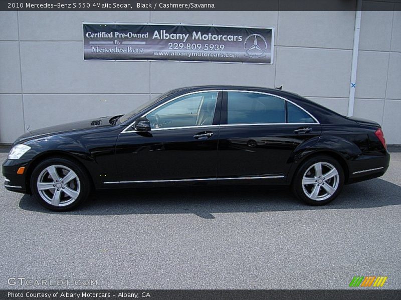 Black / Cashmere/Savanna 2010 Mercedes-Benz S 550 4Matic Sedan