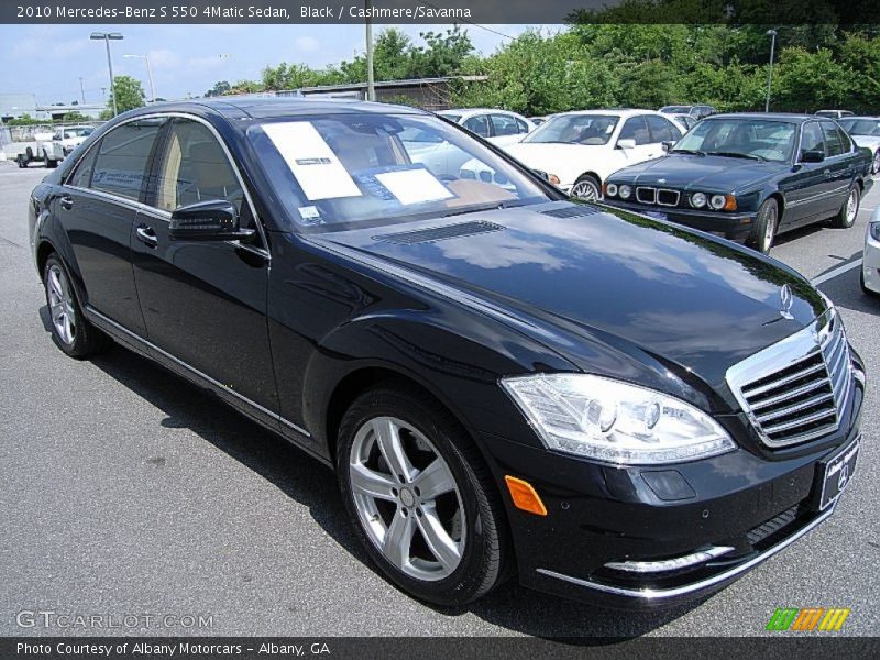 Black / Cashmere/Savanna 2010 Mercedes-Benz S 550 4Matic Sedan