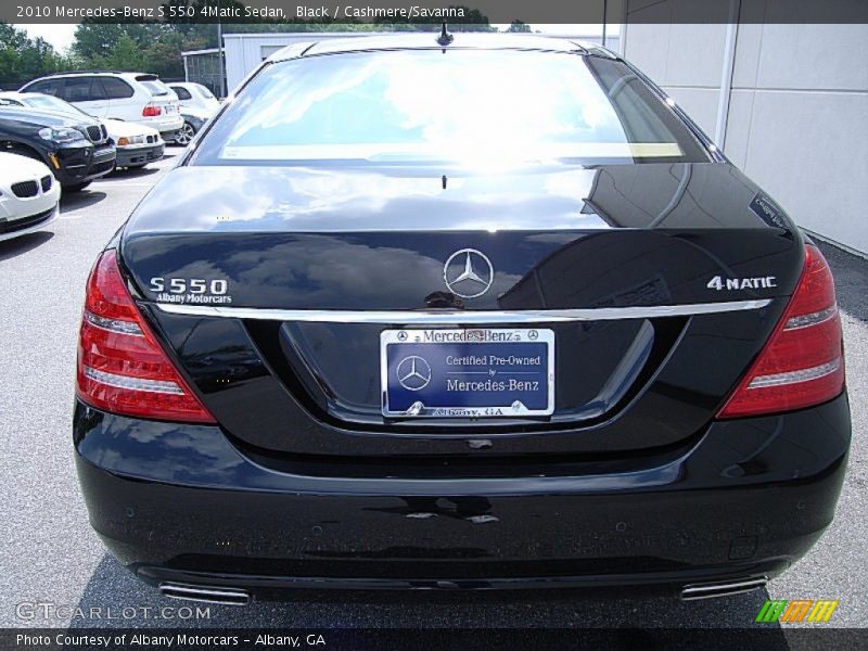 Black / Cashmere/Savanna 2010 Mercedes-Benz S 550 4Matic Sedan