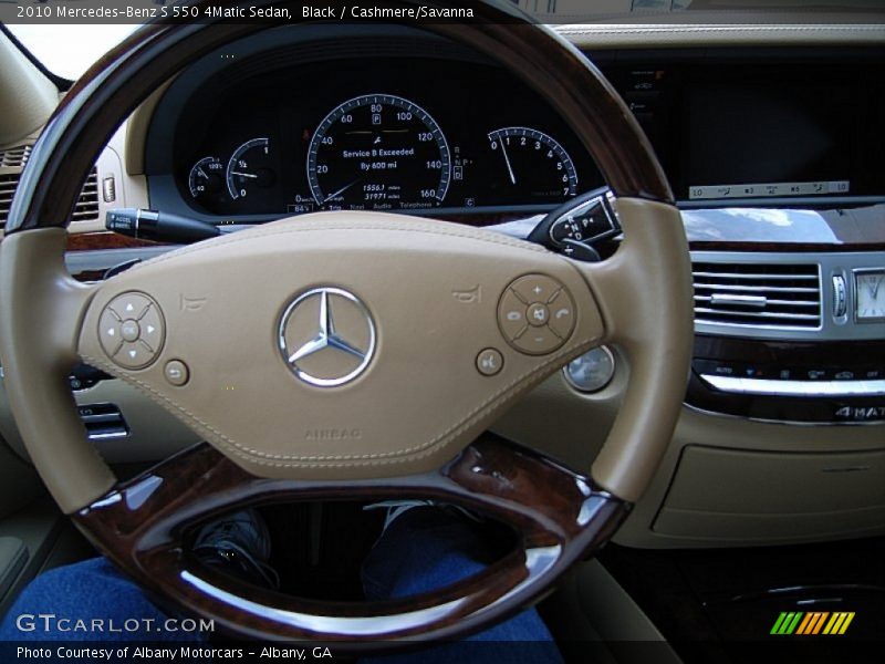 Black / Cashmere/Savanna 2010 Mercedes-Benz S 550 4Matic Sedan