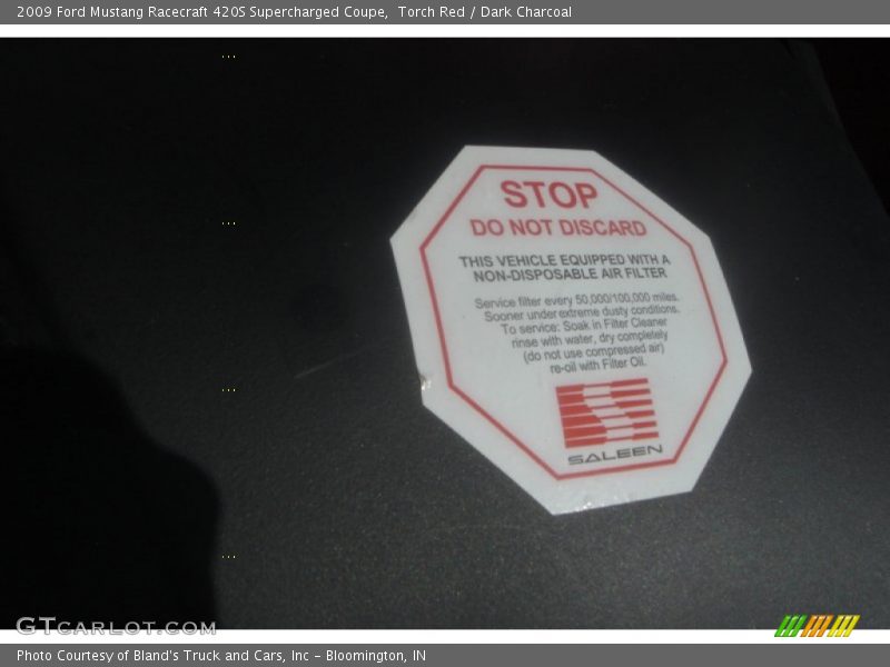 Torch Red / Dark Charcoal 2009 Ford Mustang Racecraft 420S Supercharged Coupe