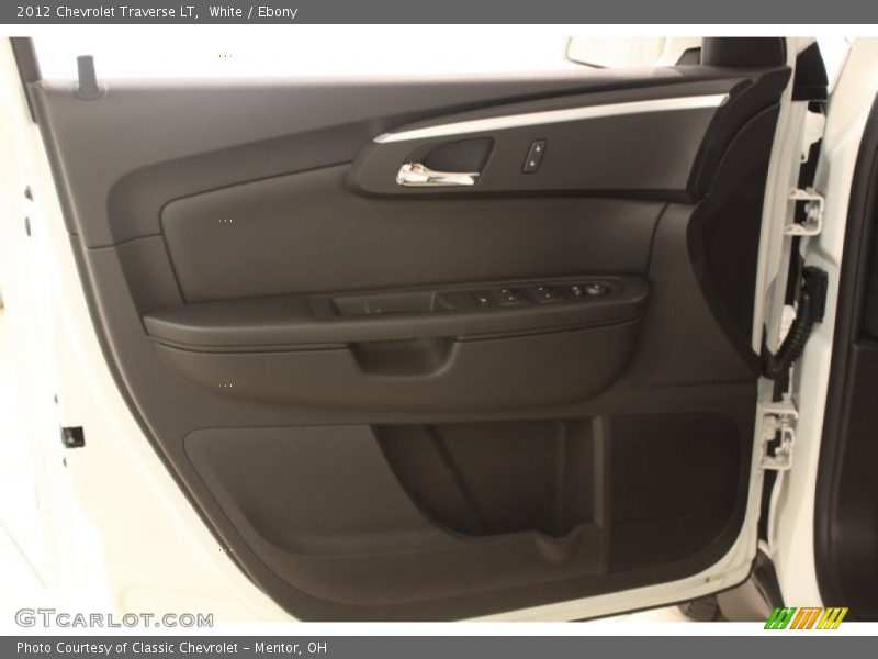 White / Ebony 2012 Chevrolet Traverse LT