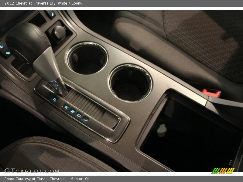 White / Ebony 2012 Chevrolet Traverse LT