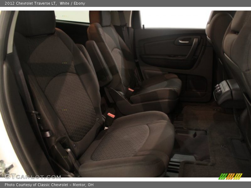 White / Ebony 2012 Chevrolet Traverse LT