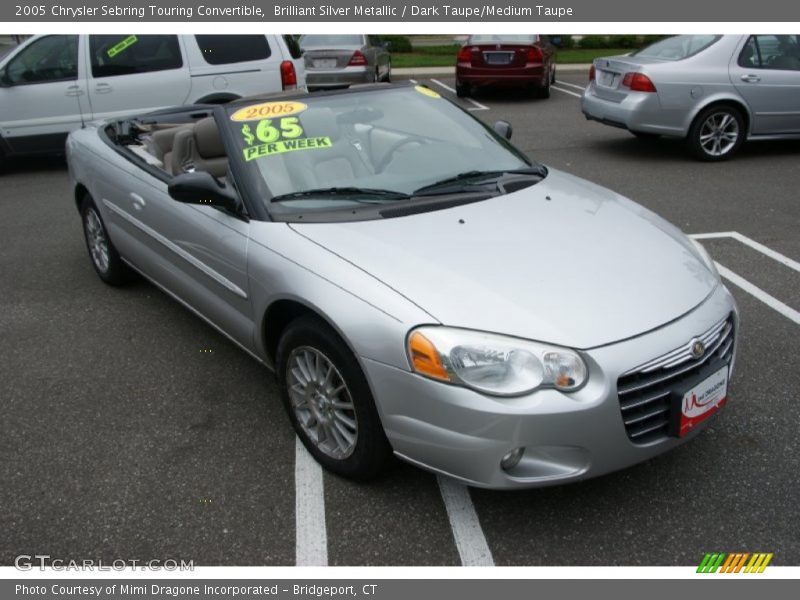 Brilliant Silver Metallic / Dark Taupe/Medium Taupe 2005 Chrysler Sebring Touring Convertible