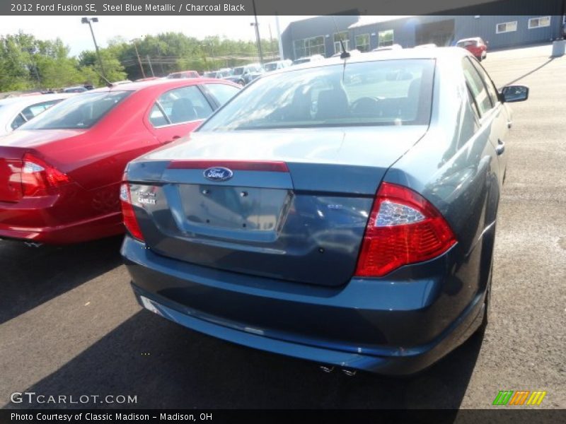 Steel Blue Metallic / Charcoal Black 2012 Ford Fusion SE