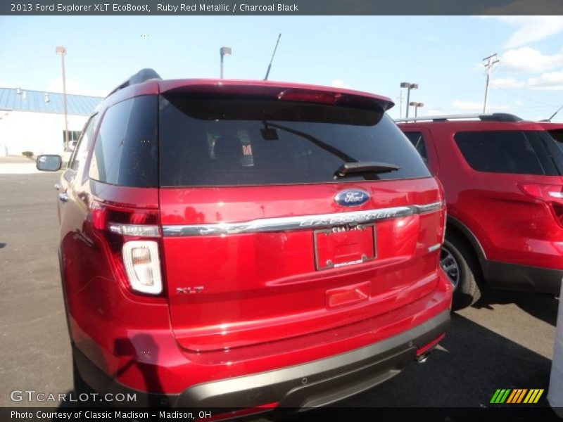 Ruby Red Metallic / Charcoal Black 2013 Ford Explorer XLT EcoBoost