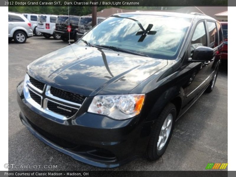 Dark Charcoal Pearl / Black/Light Graystone 2012 Dodge Grand Caravan SXT