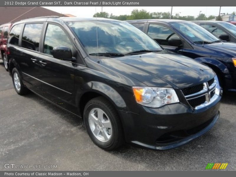 Dark Charcoal Pearl / Black/Light Graystone 2012 Dodge Grand Caravan SXT